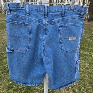 Men's Wrangler Denim Carpenter Shorts 100% Cotton Utility Workwear 6K400VD sz 38